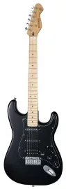 Электрогитара Mooer MSC11 Pro HSS, форма Stratocaster, цвет черный, с чехлом