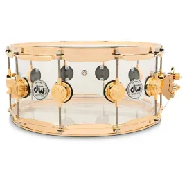 DW Collector's Acrylic Snare Drum With Gold Hardware 14 x 6.5 in. Clear Acrylic