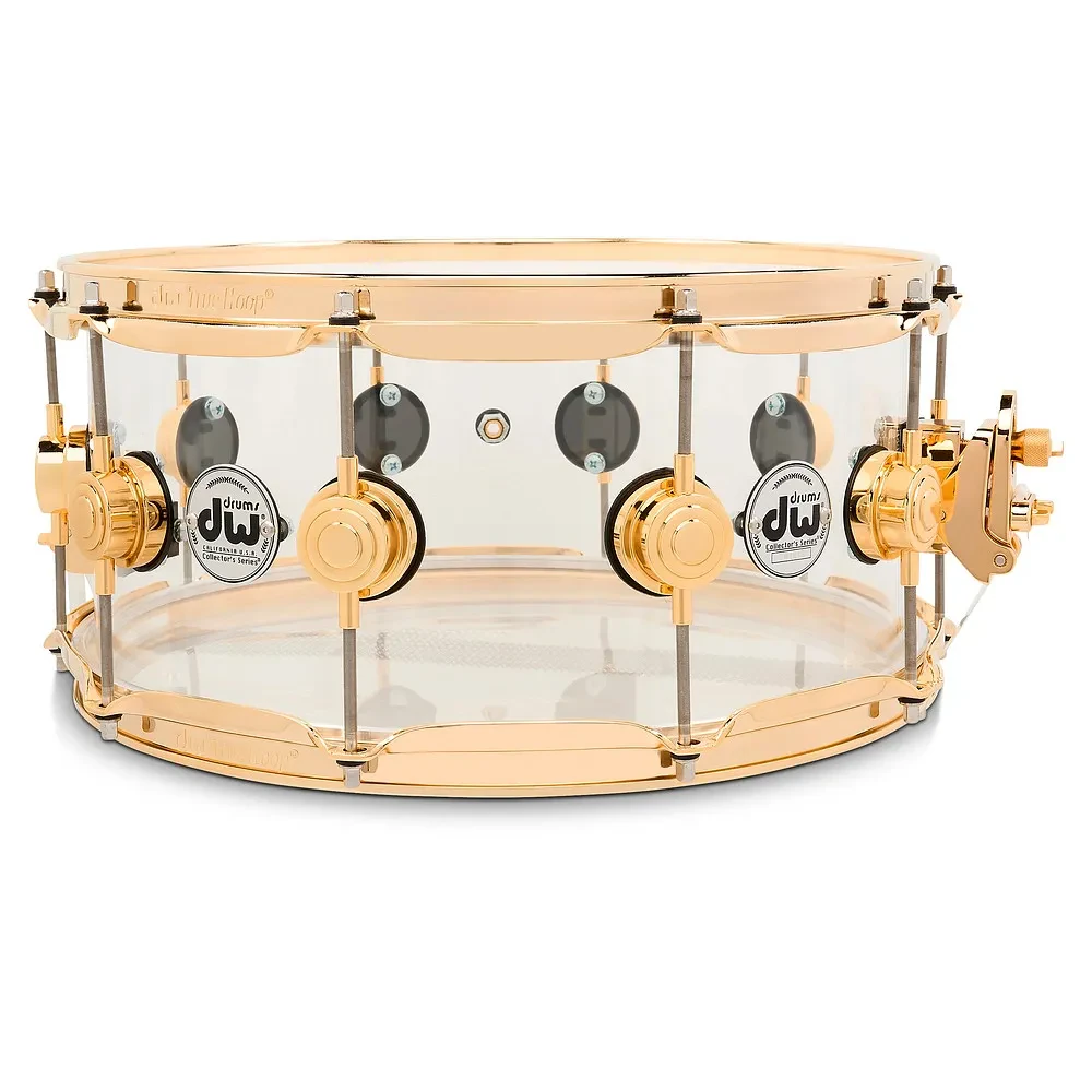 DW Collector's Acrylic Snare Drum With Gold Hardware 14 x 6.5 in. Clear Acrylic
