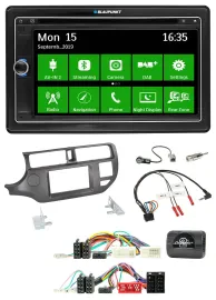 Автомагнитола Blaupunkt 2DIN Bluetooth DAB USB TMC Navigation для Kia Rio 2011–2015 (UB)