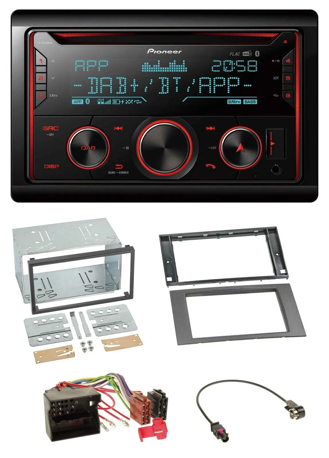 Pioneer 2DIN DAB MP3 Bluetooth USB CD Autoradio für Ford Fiesta Focus 04-08 anth