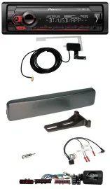 Автомагнитола для Ford Mondeo/Focus Pioneer DAB, USB, Bluetooth, антрацит