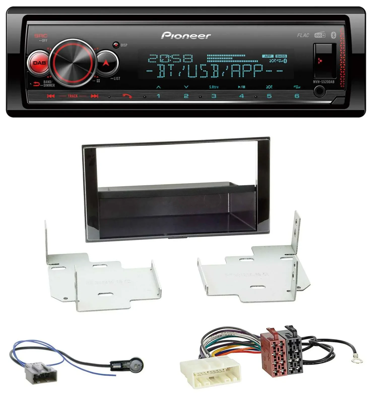 Автомагнитола Pioneer Bluetooth, USB, MP3, DAB для Nissan Micra/Note (с 2013)