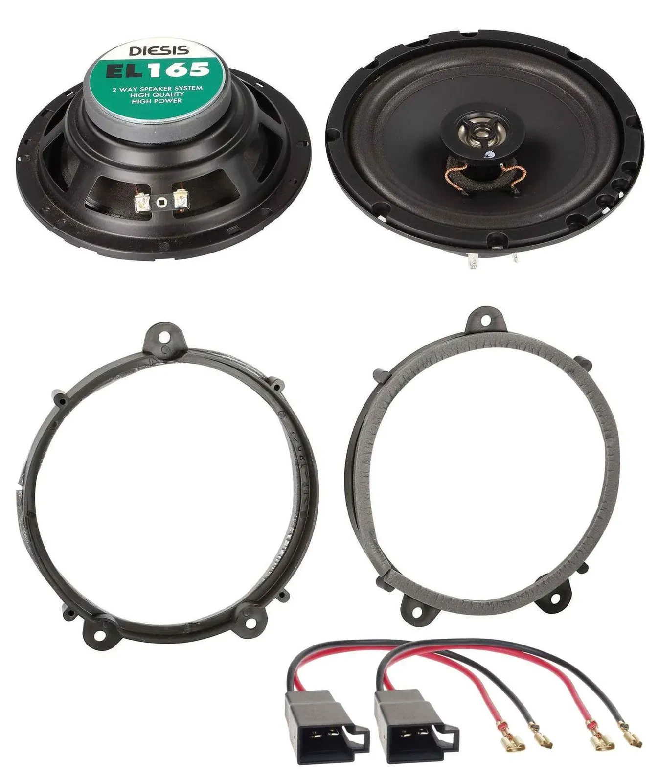 ACV 16,5cm 100Watt 2-Wege Lautsprecher für Renault Twingo ab 07 Fronttür Auto Bo