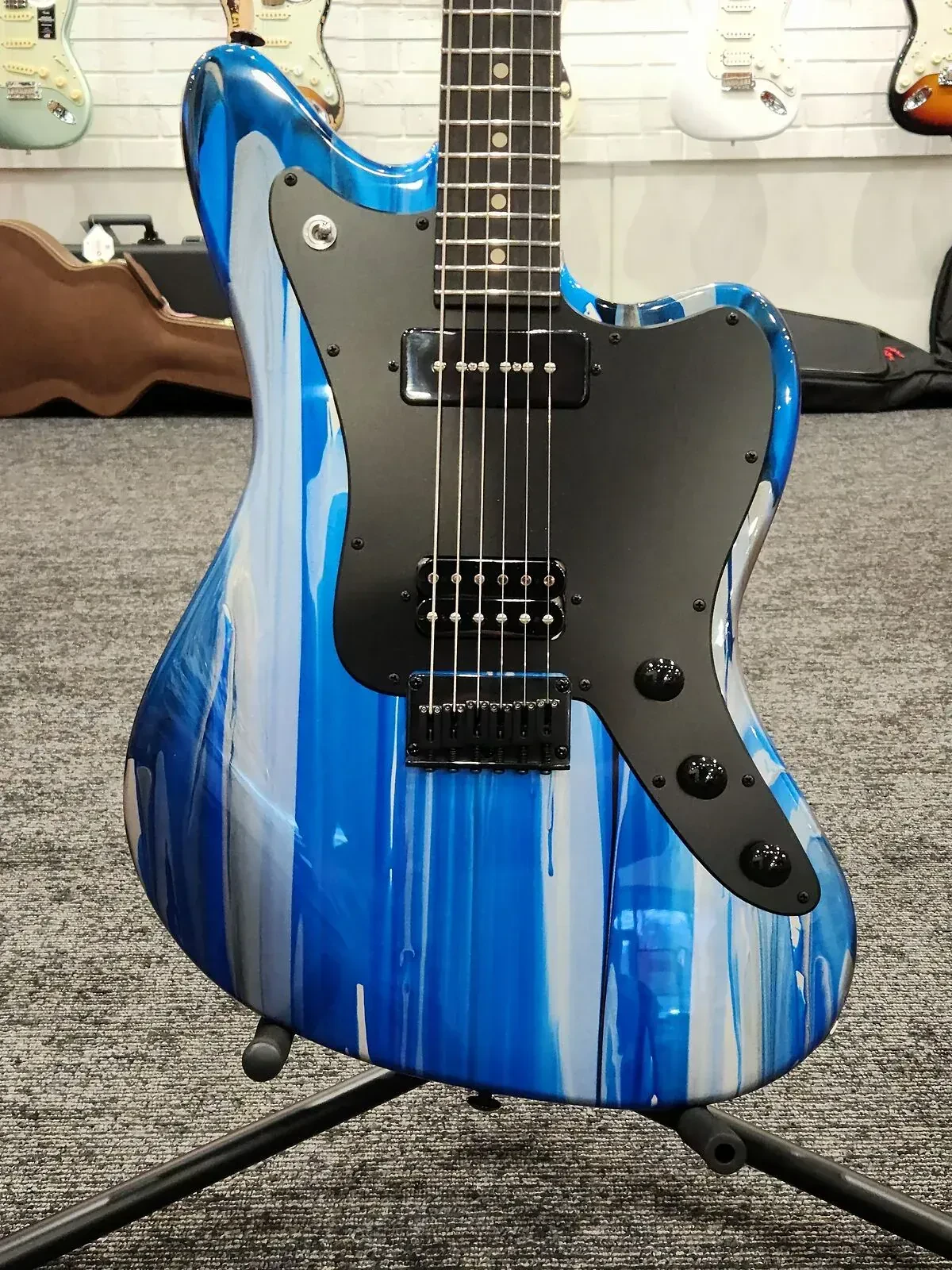 Электрогитара Suhr Classic JM Custom Firehouse Guitars Exclusive, Blue Metallic Drip