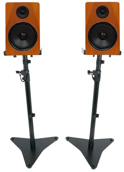 (2) Rockville APM8C 8" 500w Powered Studio Monitors Speakers+Adjustable Stands