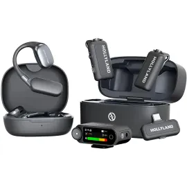 Hollyland LARK MAX 2 Combo 2.4GHz 2-Person Wireless Lavalier Microphone System,