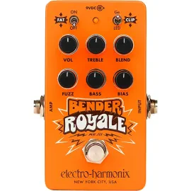 Electro-Harmonix Bender Royale Germanium Fuzz Effects Pedal - Orange