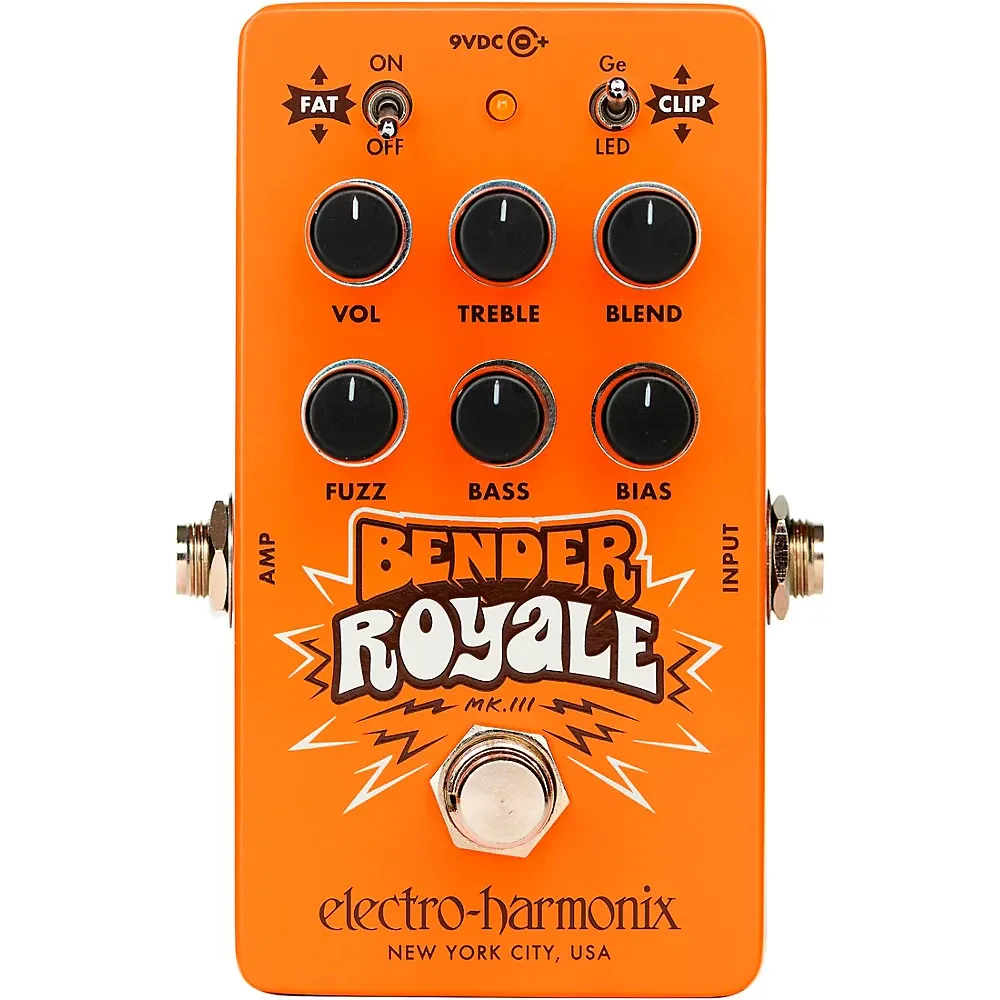 Electro-Harmonix Bender Royale Germanium Fuzz Effects Pedal - Orange