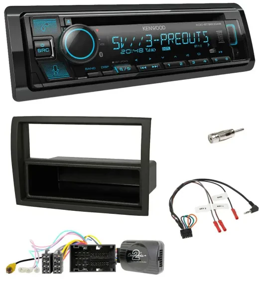 Kenwood Bluetooth USB CD Lenkrad DAB Autoradio für Citroen Jumper 2014-2021 schw