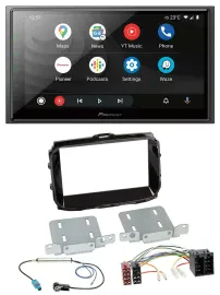 Pioneer USB 2DIN DAB MP3 Bluetooth Autoradio für Alfa Romeo ISO ab 2013 piano