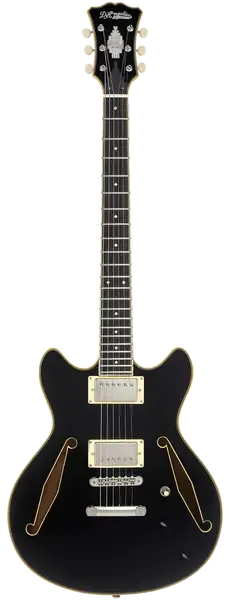 Электрогитара полуакустическая D'Angelico Excel Mini DC Tour Semi-hollowbody Black