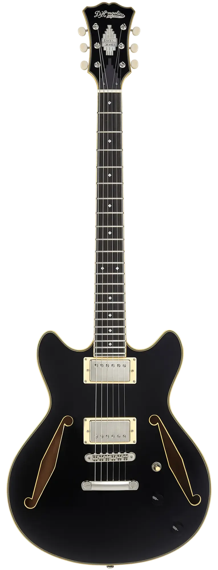 Электрогитара полуакустическая D'Angelico Excel Mini DC Tour Semi-hollowbody Black