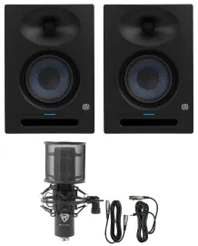 Pair Presonus Eris Studio 8 Powered Active 8" Studio Monitors + Recording Mic
