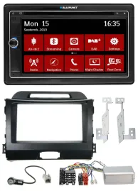 Blaupunkt Lenkrad DAB TMC 2DIN USB Bluetooth Navigation für Kia Sportage III 10-