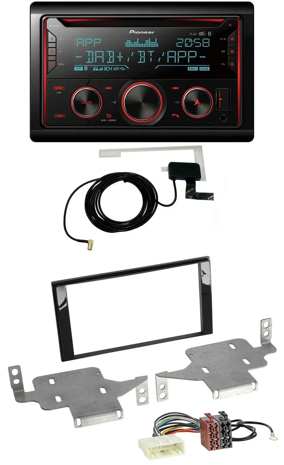 Автомагнитола для Nissan Juke Pioneer 2DIN, MP3, DAB, USB, CD, Bluetooth