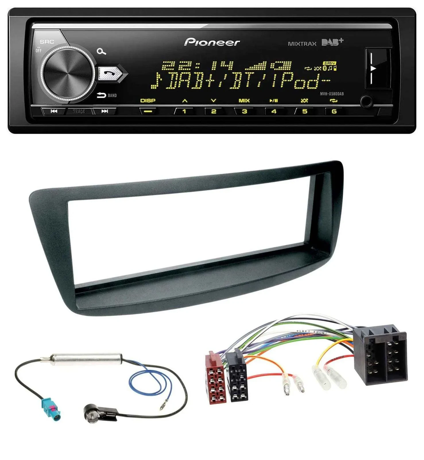 Pioneer Bluetooth USB DAB MP3 Autoradio für Citroen C1 Peugeot 107 Fakra Phantom