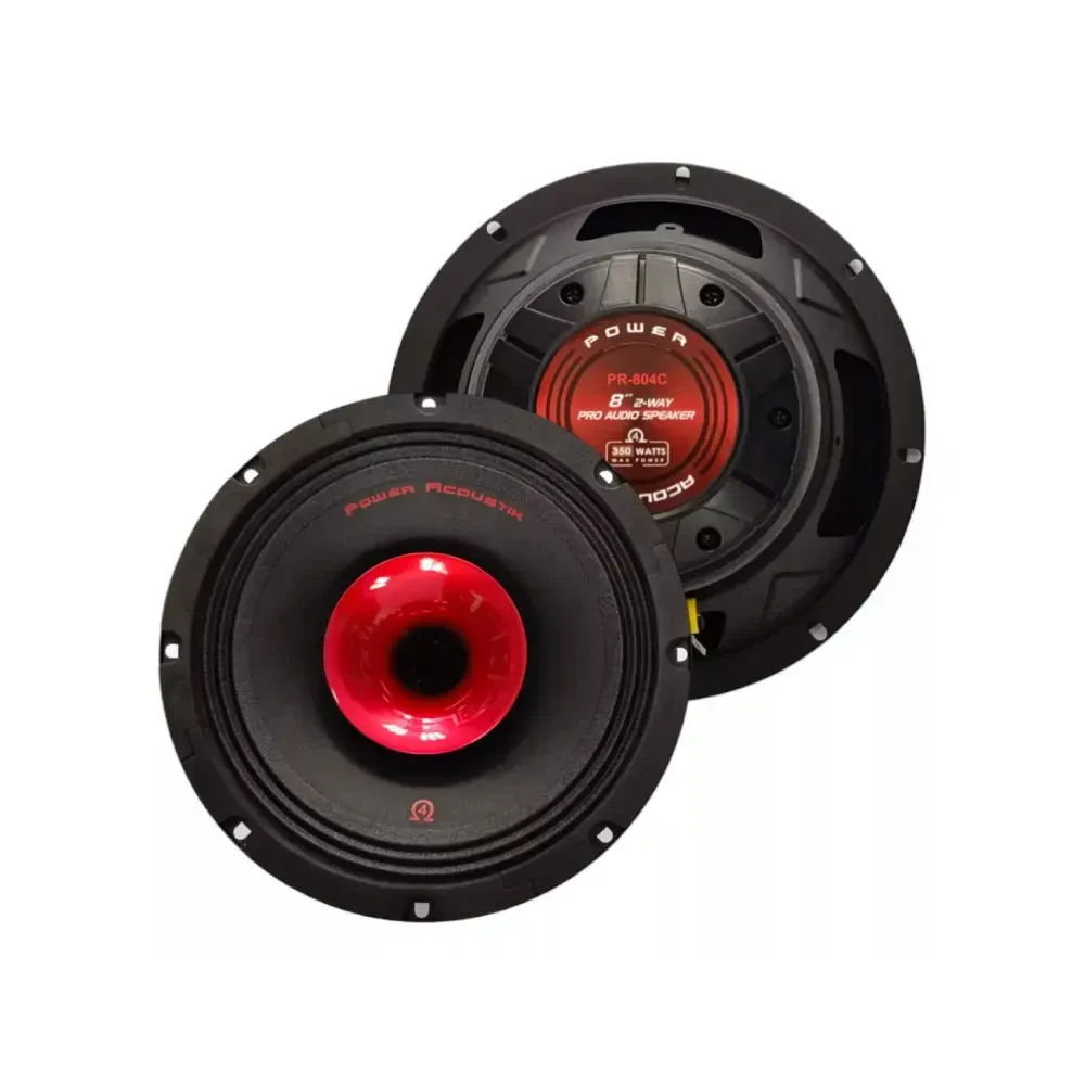 Динамик для PA Power Acoustik PR-804C 8", коаксиальный, 2-полосный, 4 Ом