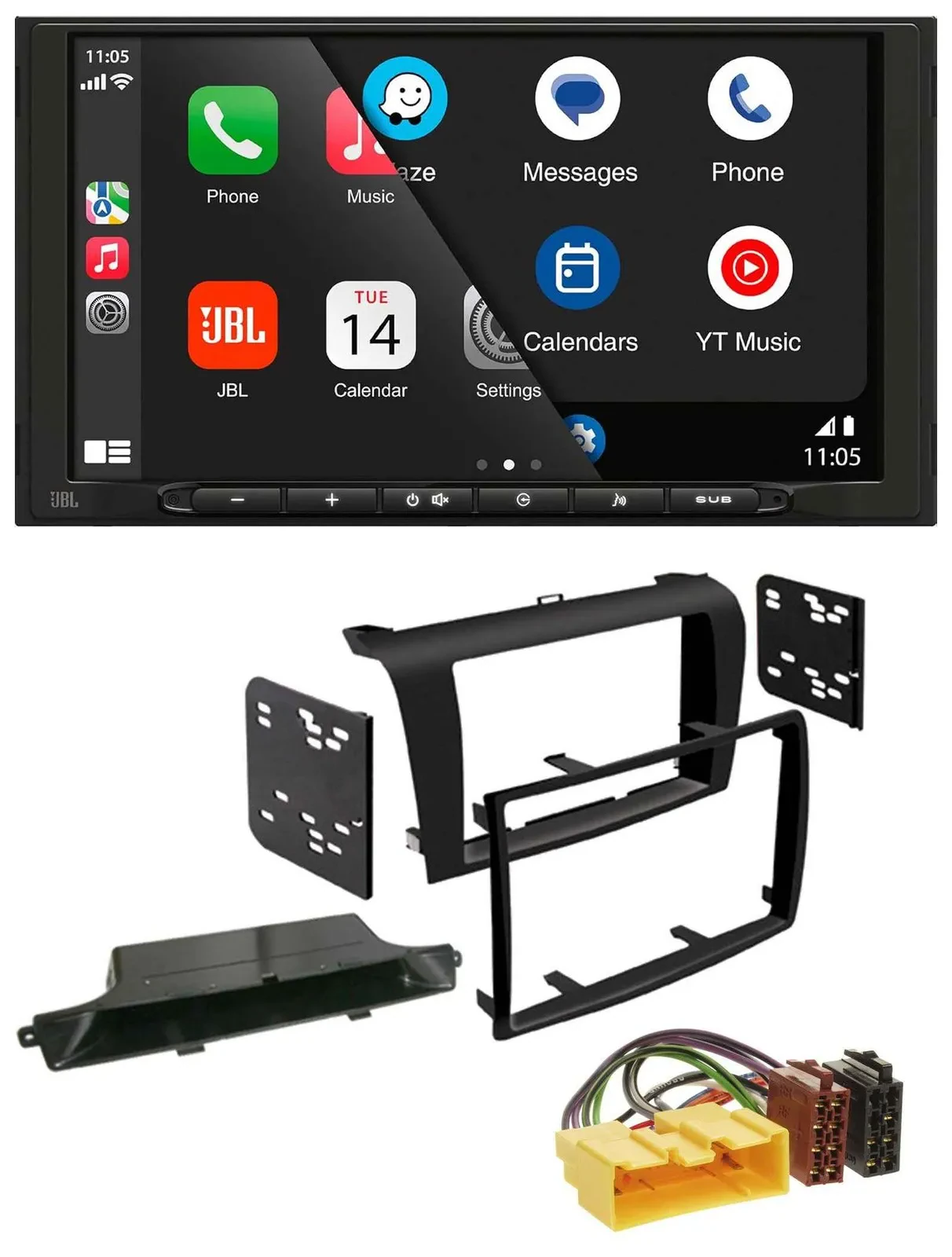 JBL USB 2DIN MP3 Bluetooth AUX Autoradio für Mazda 3 (2003-2009)