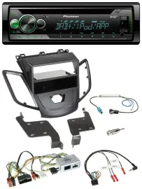 Pioneer USB MP3 DAB Lenkrad CD Autoradio für Ford Fiesta 10-17 ohne Display schw