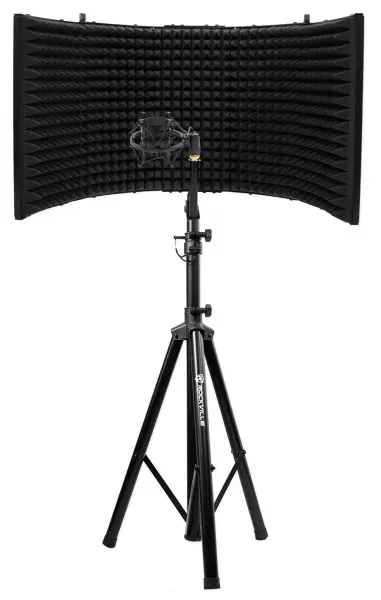 Rockville Recording Package w/Tripod Microphone Mic Stand+Foam Shield+Shockmount