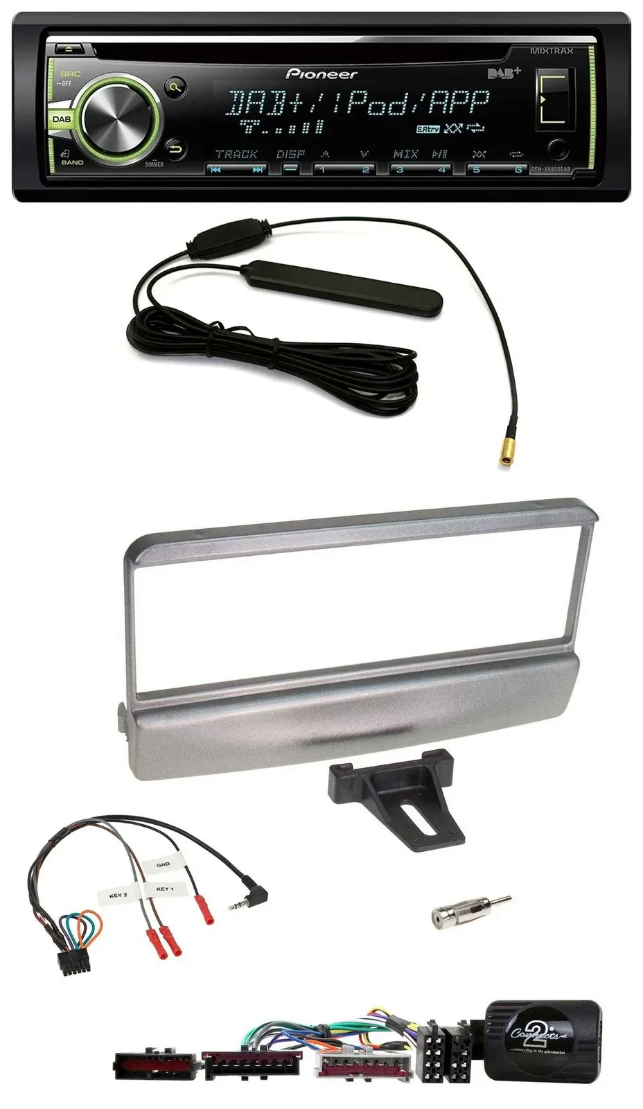 Pioneer MP3 USB CD DAB Lenkrad Autoradio für Ford Mondeo 2000-2002 silber