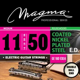 Струны для электрогитары Magma Strings GE160EDDB Coated Nickel Plated Steel Double Ball End 11-50