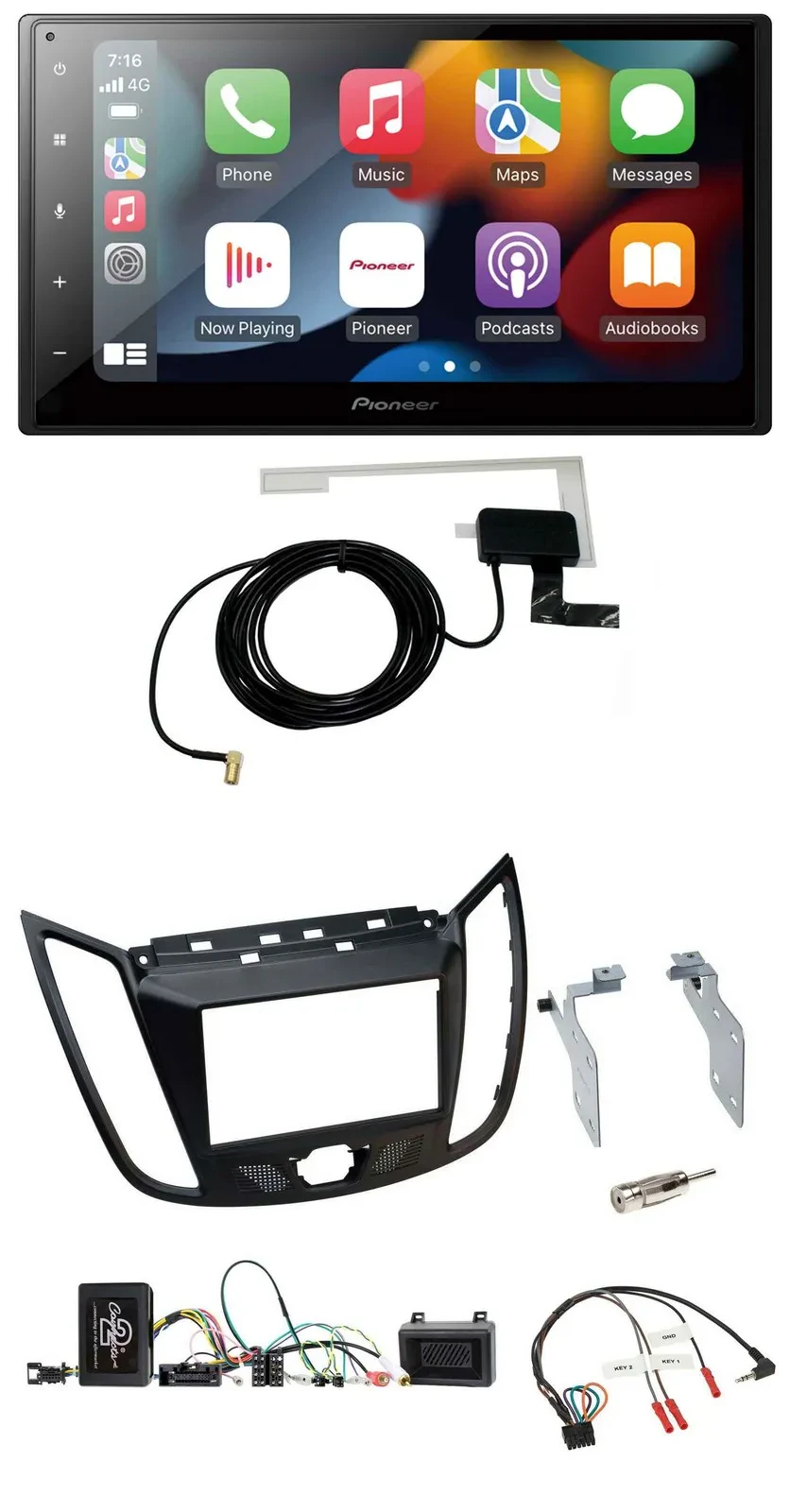 Автомагнитола для Ford Kuga DM2 Pioneer 2DIN USB Bluetooth DAB