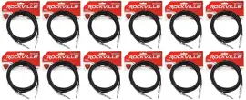 Инструментальный кабель Rockville RCGT10B Black 3 м (12 штук)