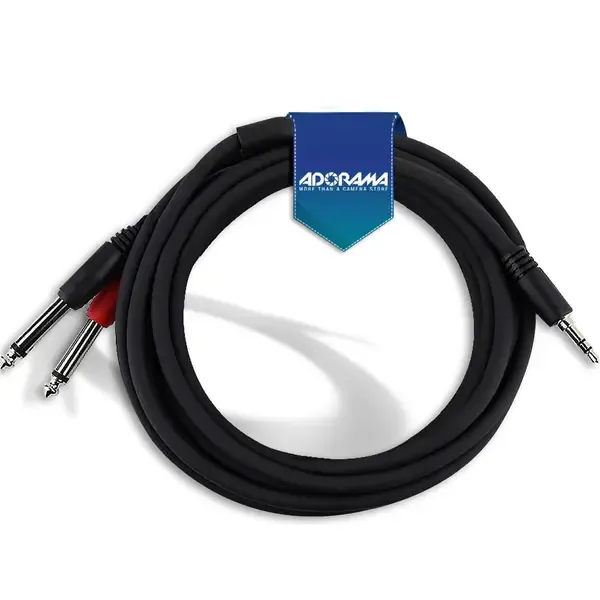 Коммутационный кабель Pig Hog  PB-S3410 Stereo To Dual Mono Breakout Cable Black 3.05 м