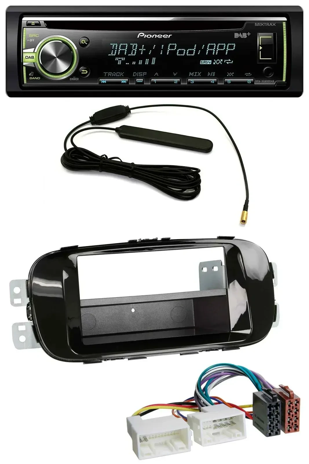 Автомагнитола Pioneer MP3, USB, CD, DAB, AUX для Kia Soul PS (с 2014) черный (piano black)