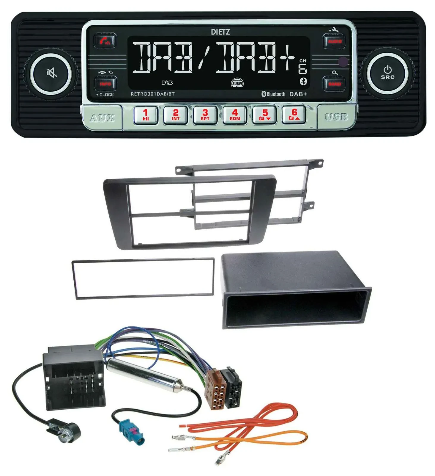 Dietz USB DAB MP3 Bluetooth Autoradio für Skoda Octavia II 2004-2013 Yeti ab 200
