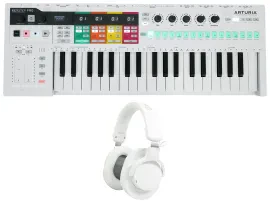 Arturia Keystep Pro 37-Key USB Keyboard Controller+Audio Technica Headphones