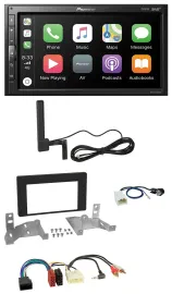 Pioneer USB 2DIN Bluetooth DAB MP3 Autoradio für Toyota Aygo ab 2022 AB7 schwarz