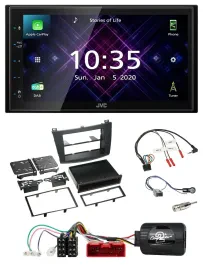 JVC DAB 2DIN Lenkrad Bluetooth USB Autoradio für Mazda 3 09-13 analog
