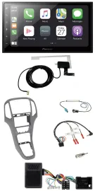 Pioneer USB Lenkrad 2DIN Bluetooth DAB Autoradio für Opel Astra J ab 2009 Titang