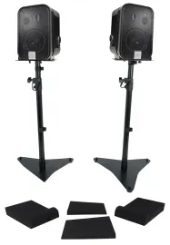 (2) JBL C2PS CONTROL 2P 5.25" Studio Speakers for Recording/Monitoring/AV+Stands