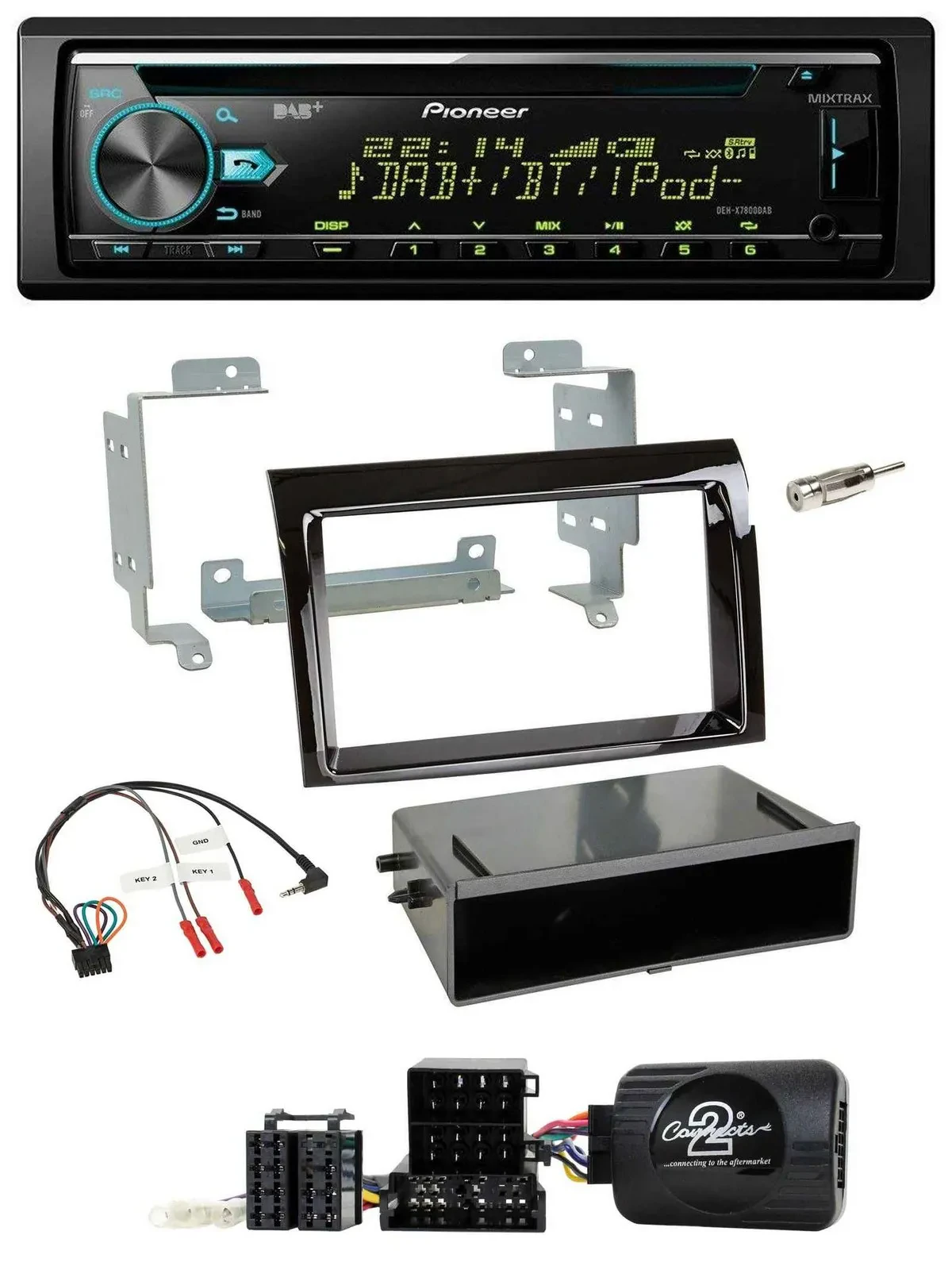 Pioneer DAB Lenkrad CD USB Bluetooth Autoradio für Fiat Ducato 2006-2008 piano