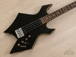 1984 BC Rich Warlock Bass NJ Series Neck Through Vintage Bass Black, Japan