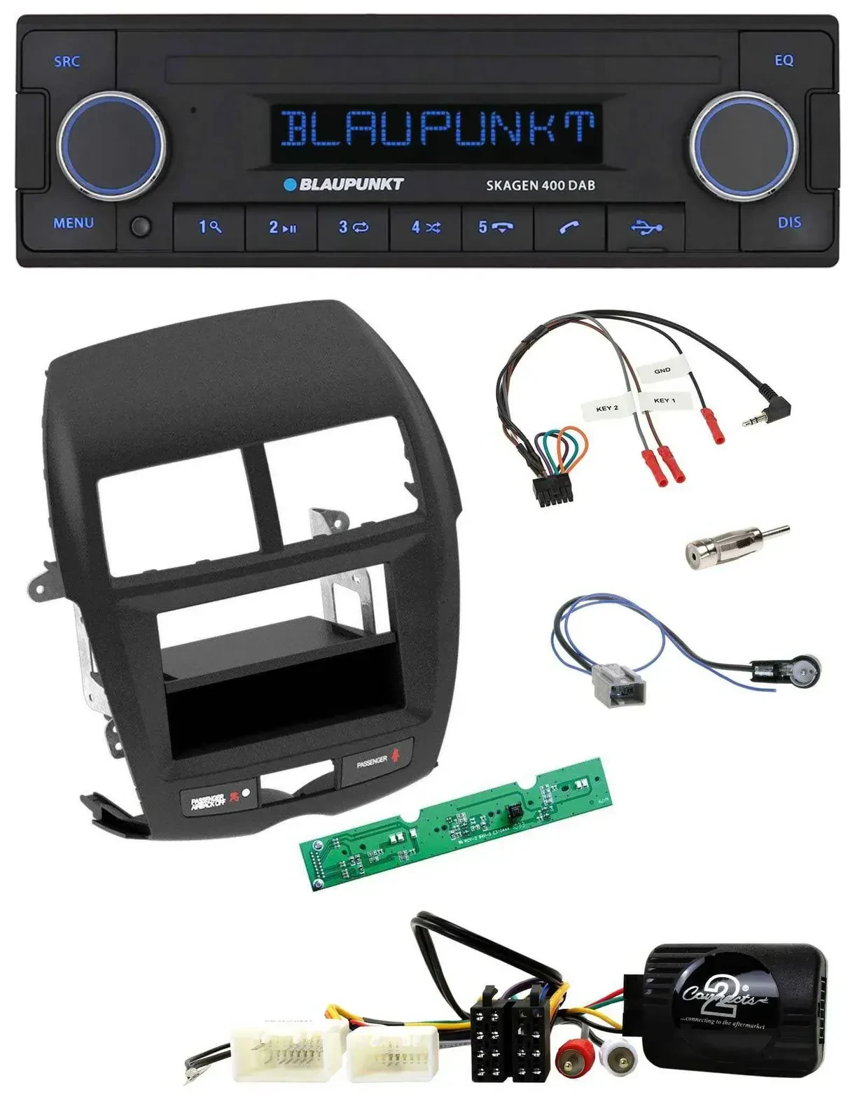 Blaupunkt DAB USB Bluetooth Lenkrad Autoradio für Mitsubishi ASX 2010-2014