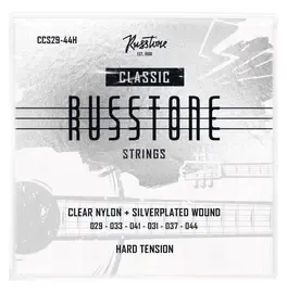 Russtone CCS29-44H - Струны для классической гитары, Серия: Clear Nylon, Обмотка: посеребрёная, Натяжение: сильное, Калибр: 29-33-41-31-37-44.