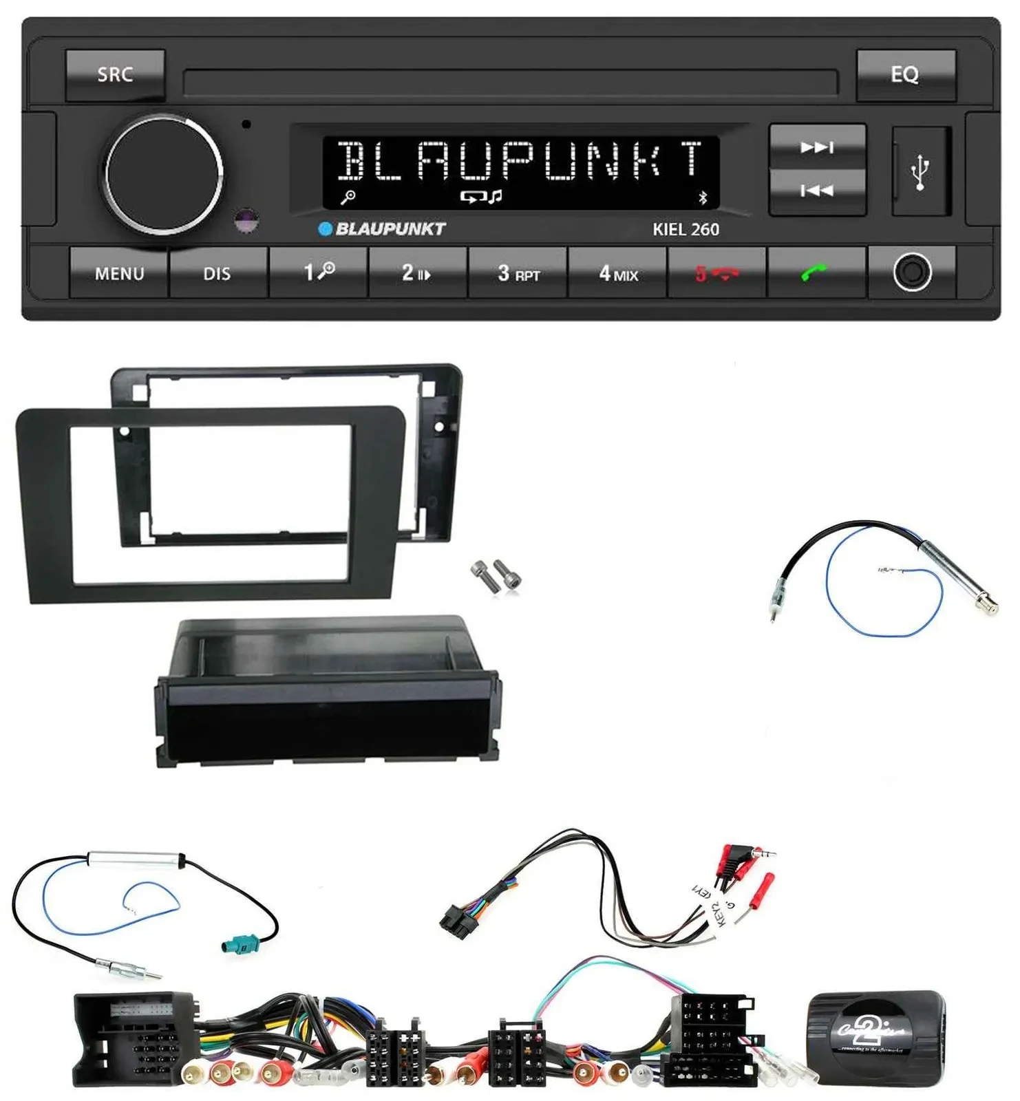 Автомагнитола для Audi A3 8P (2003–2012) Blaupunkt USB, DAB, Bluetooth, совместима с кнопками на руле, для активной аудиосистемы