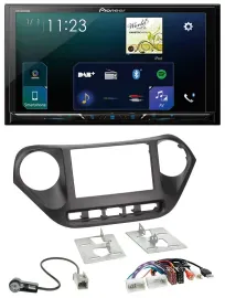 Pioneer MP3 Bluetooth USB 2DIN DAB Autoradio für Hyundai i10 ab 2013 AUX USB