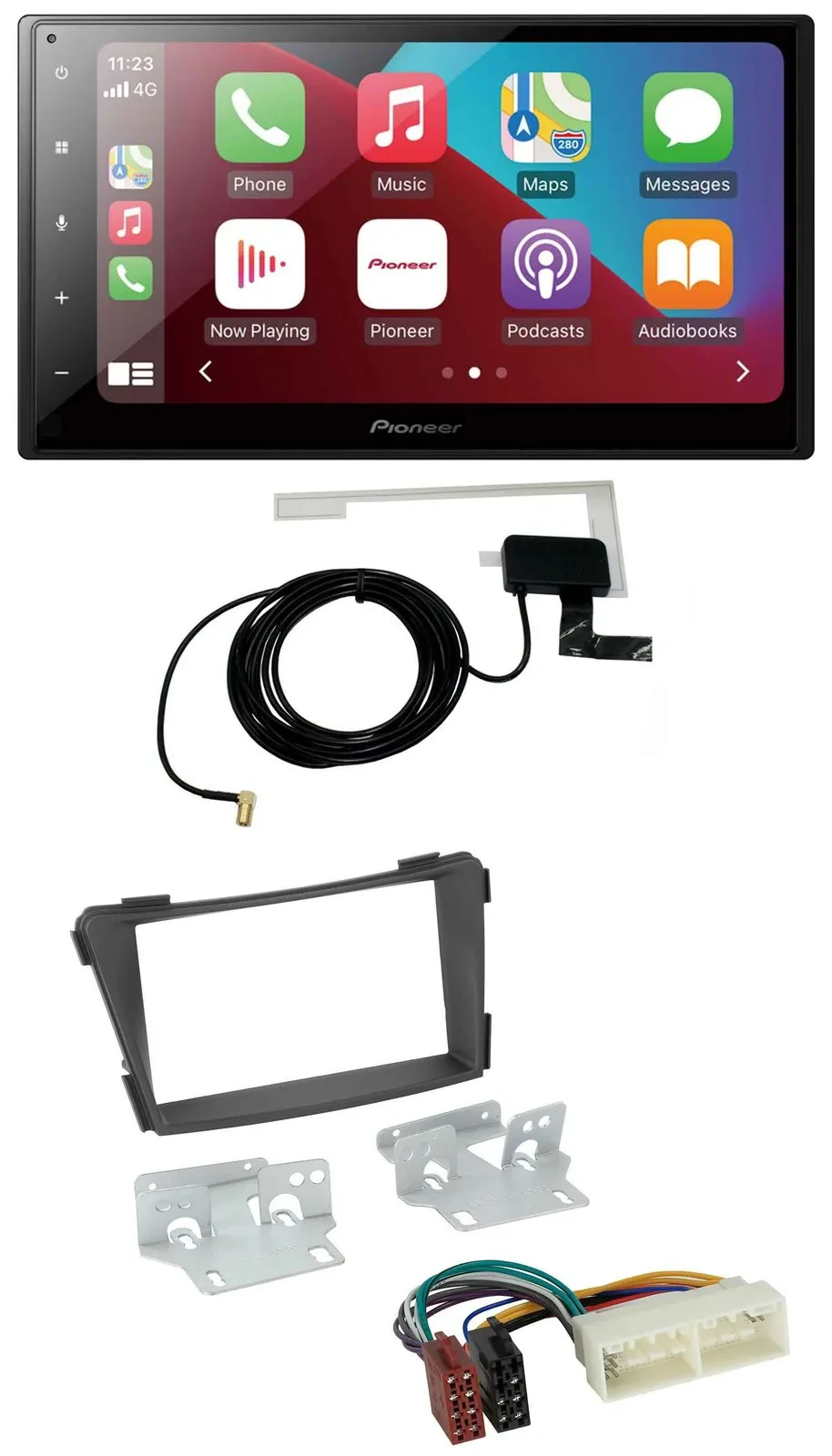 Pioneer USB Bluetooth DAB MP3 2DIN Autoradio für Hyundai i40 Typ VF ab 2016 schw