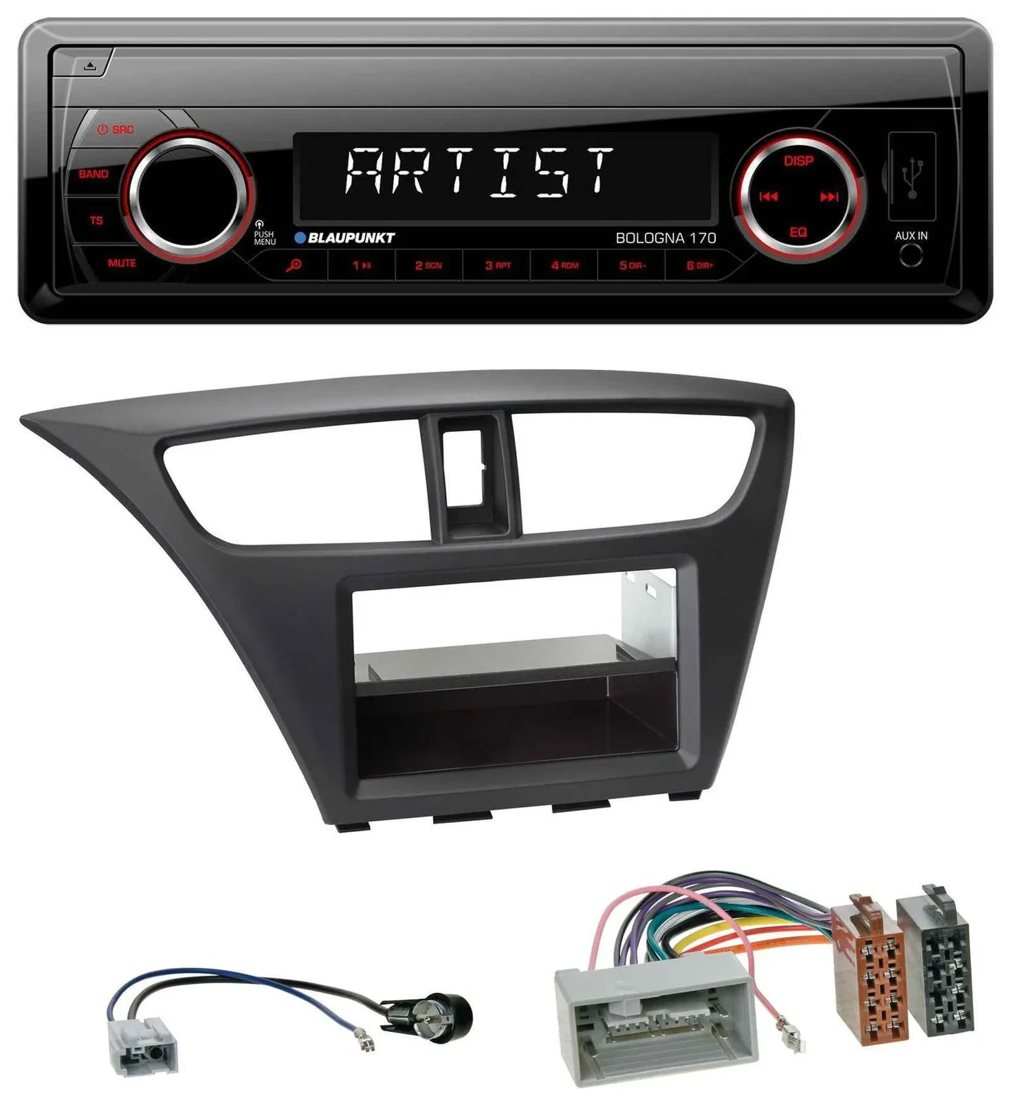 Автомагнитола Blaupunkt 1 DIN SD/USB/MP3/AUX для Honda Civic (с 2012)
