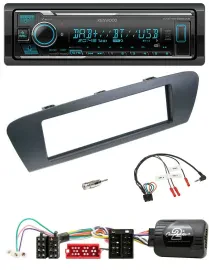 Kenwood Bluetooth Lenkrad DAB USB Autoradio für Renault Grand Scenic ISO ab 2009