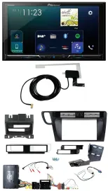 Pioneer 2DIN DAB USB Lenkrad Bluetooth Autoradio für Audi Q5 08-17 8R Infoadapte