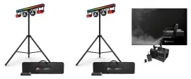 (2) Chauvet DJ GIGBAR 3 ILS Bar w/Derbys/Pars/Strips+Tripods+Footswitches+Hazer