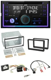 JVC Lenkrad USB 2DIN DAB Bluetooth CD Autoradio für Alfa Romeo Brera 159 Spider