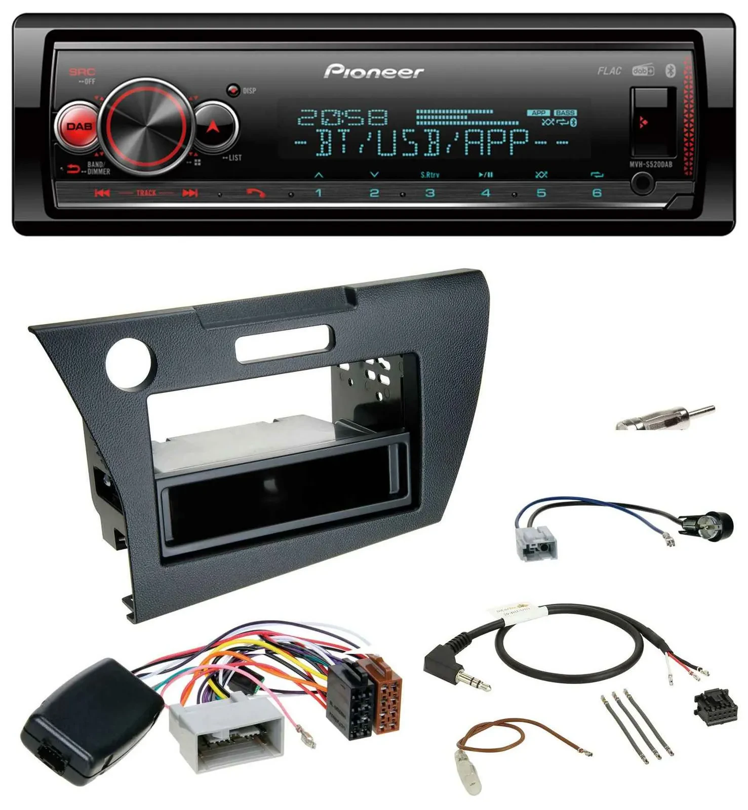 Pioneer Bluetooth USB Lenkrad DAB Autoradio für Honda CR-Z 2010-2013
